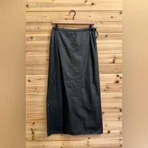 Vintage Guess Collection Size 2 Midi Length Side Tie Nylon Inside Slit Skirt